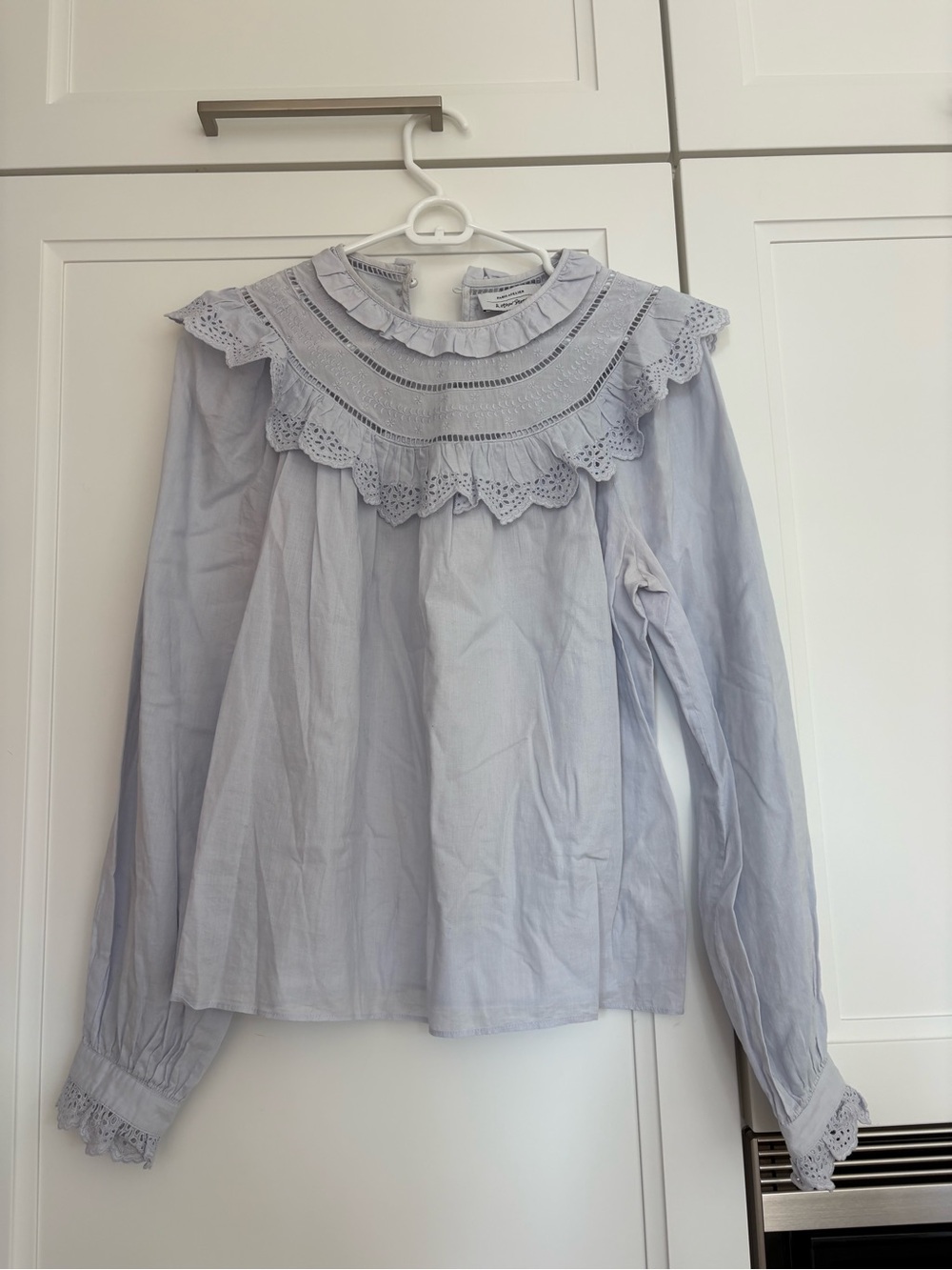 And Other Stories - Light Blue Ruffle Yoke Blouse
